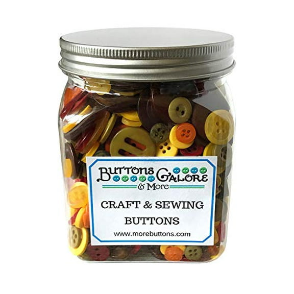 Buttons Galore Autumn Cookie Jar Buttons, Multicolor