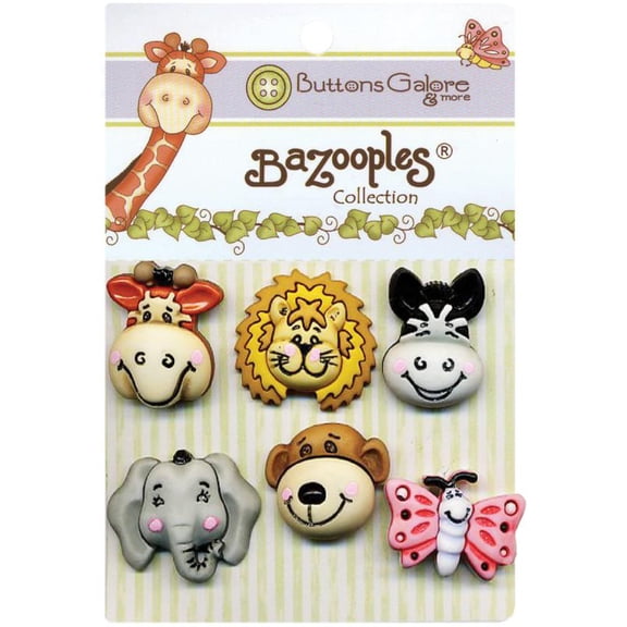 BaZooples Buttons-Gertrude & Friends
