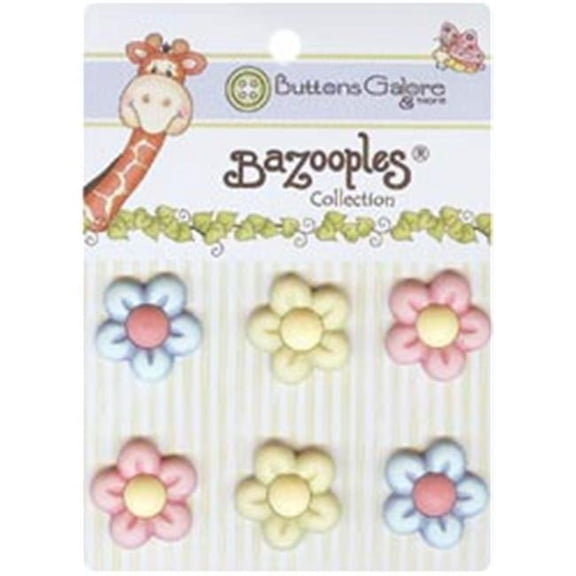 Buttons Galore BaZooples Buttons-Multi Flowers