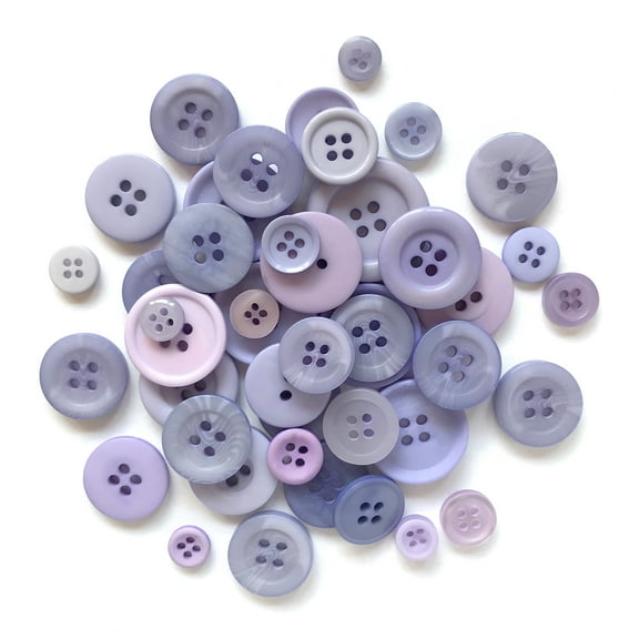 Buttons Galore Big Bag of Colorful Craft & Sewing Buttons - 150 buttons - Lavender
