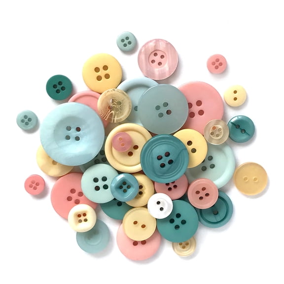 Buttons Galore Big Bag of Colorful Craft & Sewing Buttons - Aprox 150 buttons - Bohemian Style