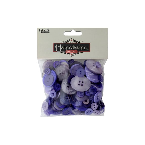 Buttons Galore Button Haberdashery Classic Purples