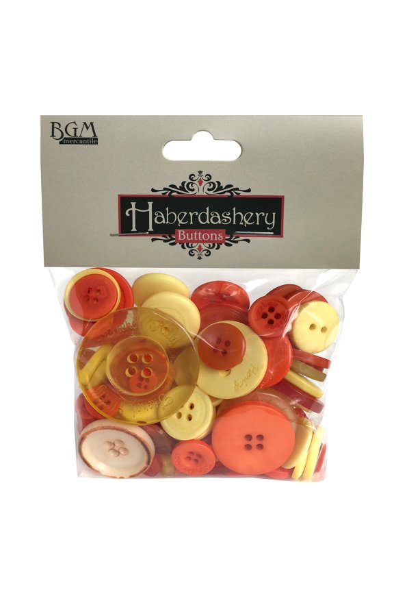 Button Haberdashery Classic Yel/Orn
