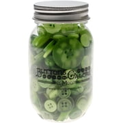Buttons Galore Button Mason Jars-Greenery