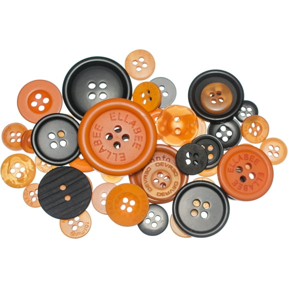 Buttons Galore Button Mason Jars-Halloween