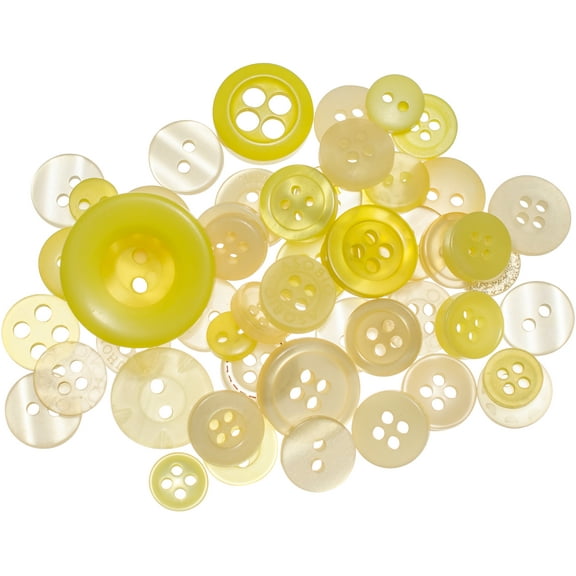 Buttons Galore Button Mason Jars-Lemon Twist