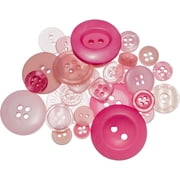 Buttons Galore Button Mason Jars-Pink Grapefruit