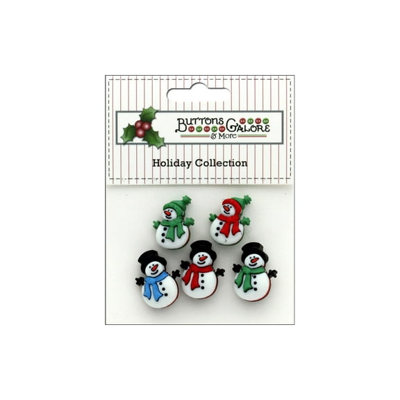 Buttons Galore Button Theme Pack-Jolly Snowmen
