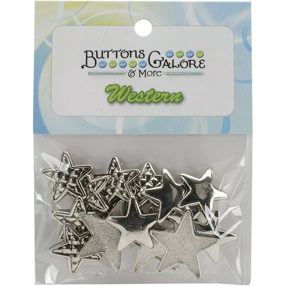 Buttons Galore Button Theme Pack-Silver Stars