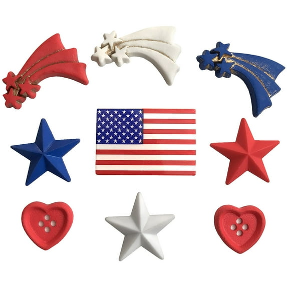 Buttons Galore Button Theme Pack-Stars And Stripes