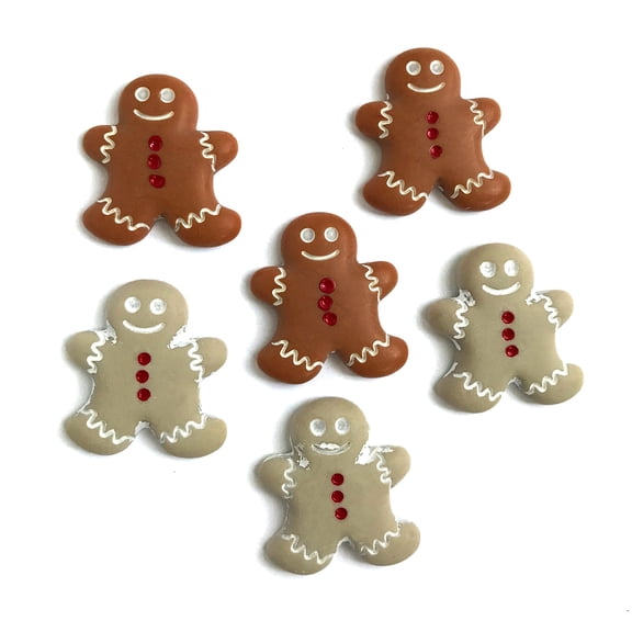 Buttons Galore Christmas Theme Buttons for Crafts and Sewing- Gingerbread Cookies