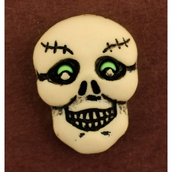 BUTTONS GALORE SKULL BULK 3D - 25 BUTTONS