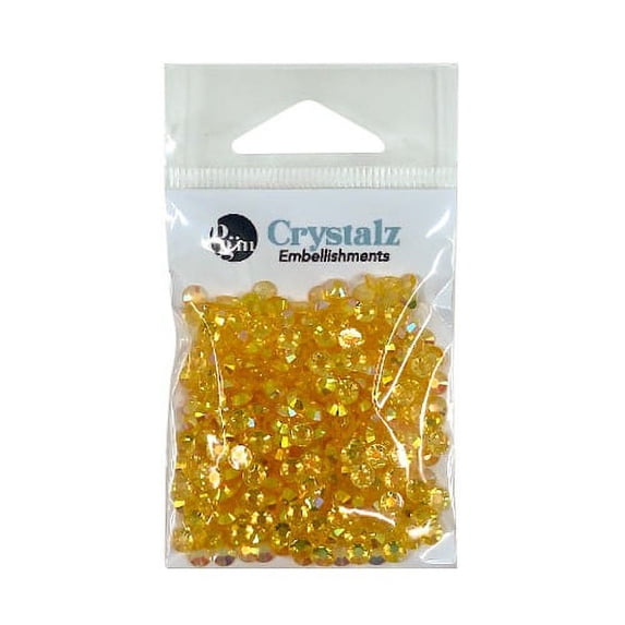 Buttons Galore Crystalz Clear Flat Back Gems-Mango
