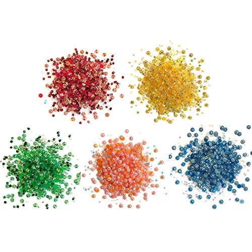 Buttons Galore Doo Dadz Embellishments, Flat Back Crystal Diamond Gems & Iridescent Sprinkles for Crafts, Scrapbooks, Card Making & Shaker Crafts-Rainbow-65 Grams Total