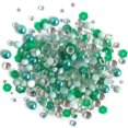 thumbnail image 1 of Buttons Galore Embellishments Iridescent Acrylic Gems, Shaped Sequins, Flat Back Pearls Sparkletz for Crafts Sewing Paper Crafts - Aquamarine- 3 Pack 30 Grams, 1 of 2