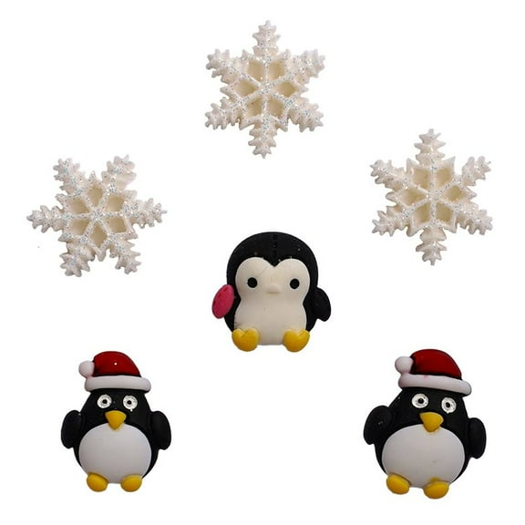 Buttons Galore Flatbacks Embellishments-Winter Waddlers