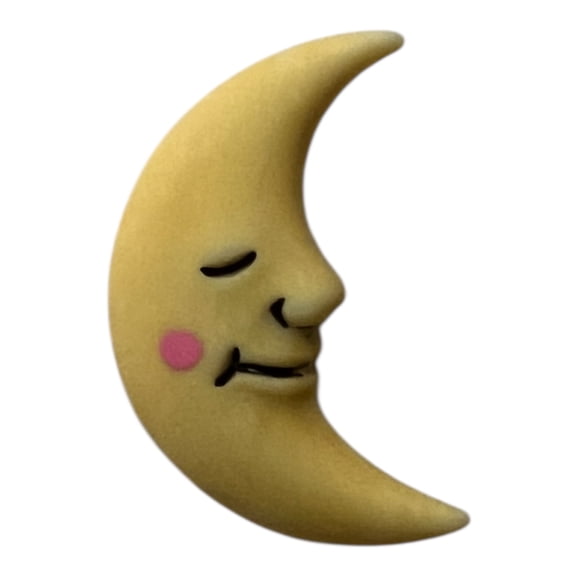 Moon Craft & Sewing Buttons Crescent Moon Face Shank Buttons for Scrapbooking, Sewing & Kids Crafts (25 Pieces)