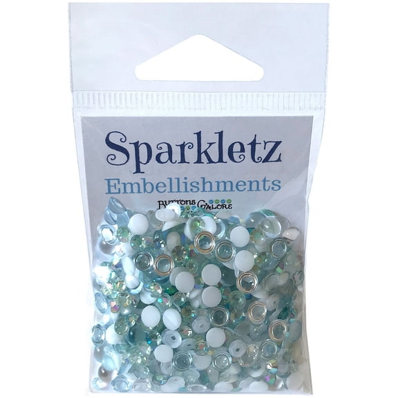 Buttons Galore Sparkletz Embellishment Pack 10g-Island Breeze