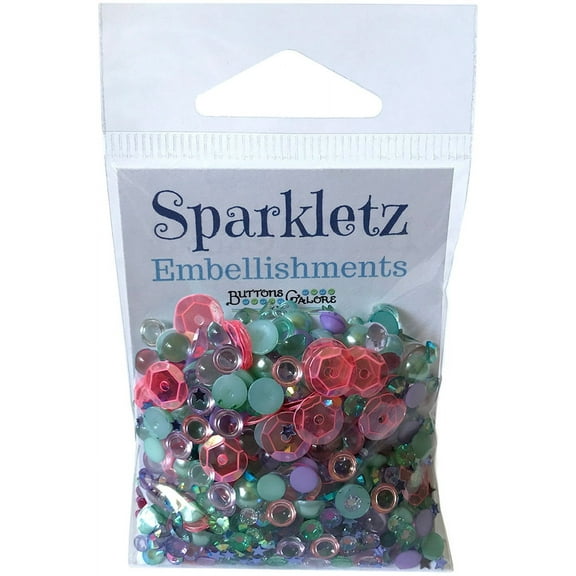 Buttons Galore Sparkletz Embellishment Pack 10g-Mermaid