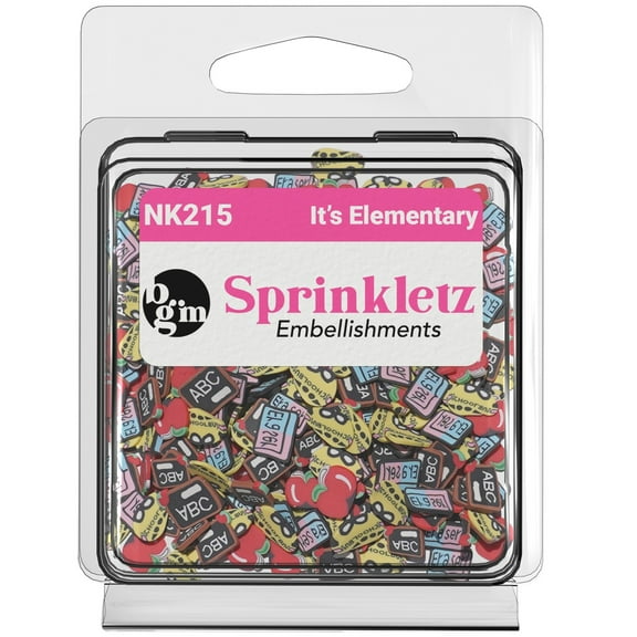 Buttons Galore Sprinkletz Embellishments 12g-It's Elementary