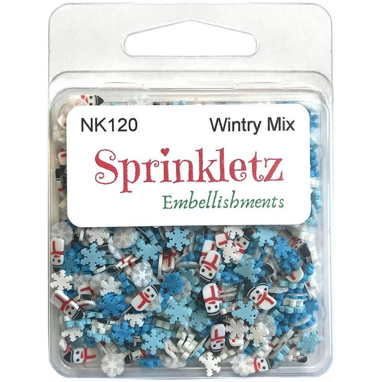 Buttons Galore Embellishments Sprinkletz Wintry Mix