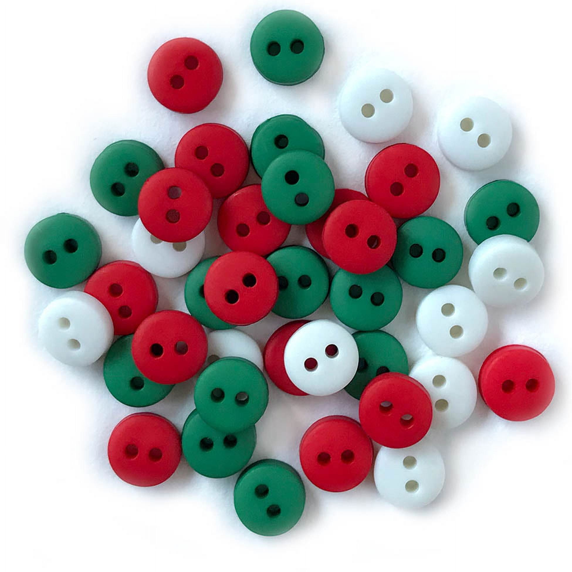 Buttons Galore Tiny Buttons for Sewing. Set of 3 packs - Christmas - 120  Buttons total