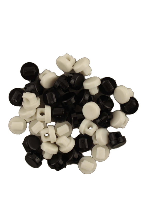 Tiny Round Buttons - 120 Pieces - Black & White - 3 Packs