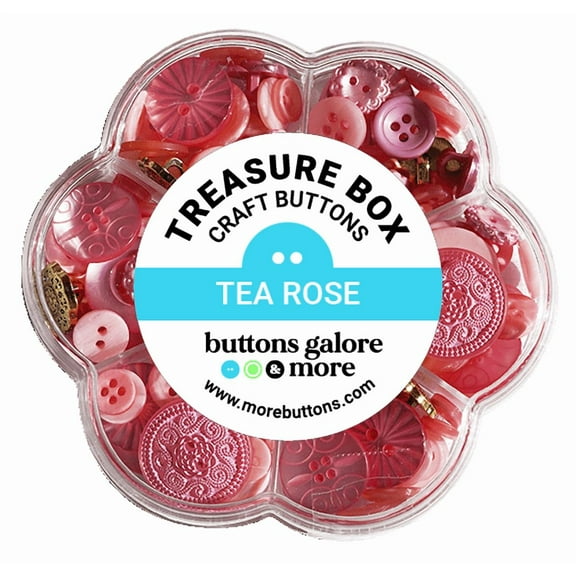 Buttons Galore Treasure Box - Tea Rose