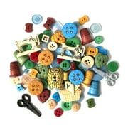 Buttons Galore Value Pack of Buttons for Crafts and Sewing- Sewing- 50+ Buttons