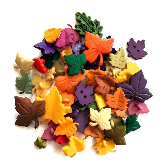 Buttons Galore and More 100 Autumn Leaves Novelty Buttons