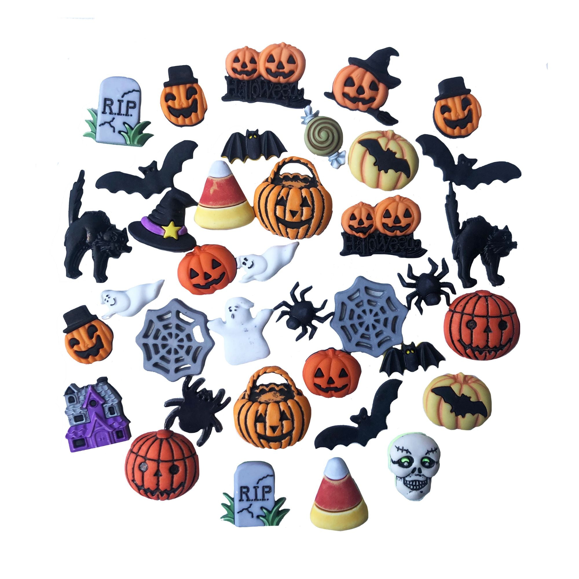 Buttons Galore and More Halloween Super Value Pack 50 Piece Assortments of Novelty Buttons for Sewing and Crafts