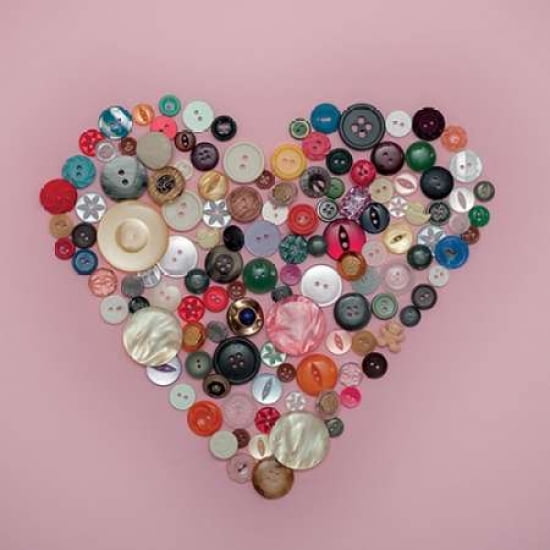 Buttons Heart Canvas Art - Ian Winstanley (24 x 24)