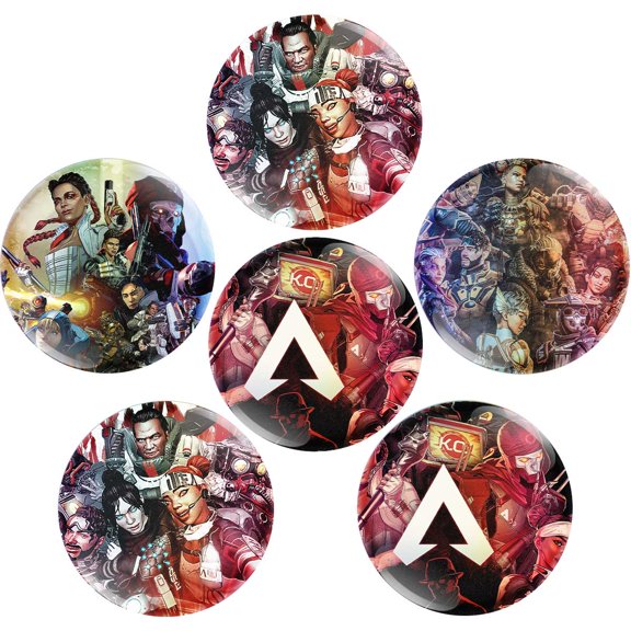Buttons Pin Apex Party Favors Toys Gifts Badges Supplies DIY Crafts Birthday for Kids 6pcs