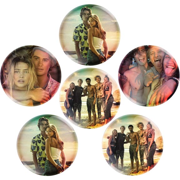 Buttons Pin Out Party Banks Party Favors Toys Gifts Badges Supplies DIY Crafts Birthday for Kids 6pcs