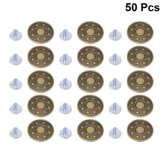 50pcs Sew-on Snap Buttons Alloy Snap Fasteners Clothes Press Studs Buttons  