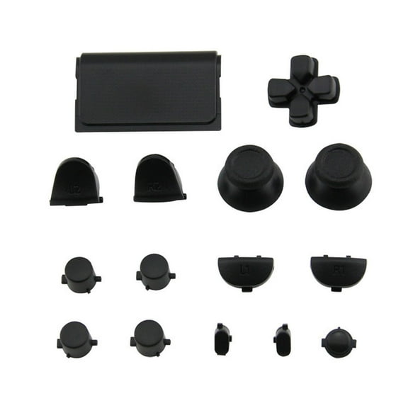 Buttons for PS4 Controller - 15Pcs/Set Replacement Parts Solid Color Buttons Kit for PS4 Controller Gamepad