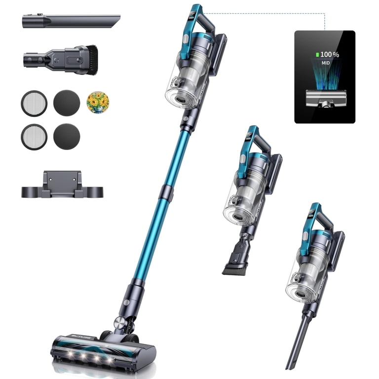 BUTURE Cordless Stick Vacuum Cleaner, 38Kpa 450W, Rechargeable BUTURE Cordless Stick Vacuum Cleaner, 38Kpa 450W, Rechargeable