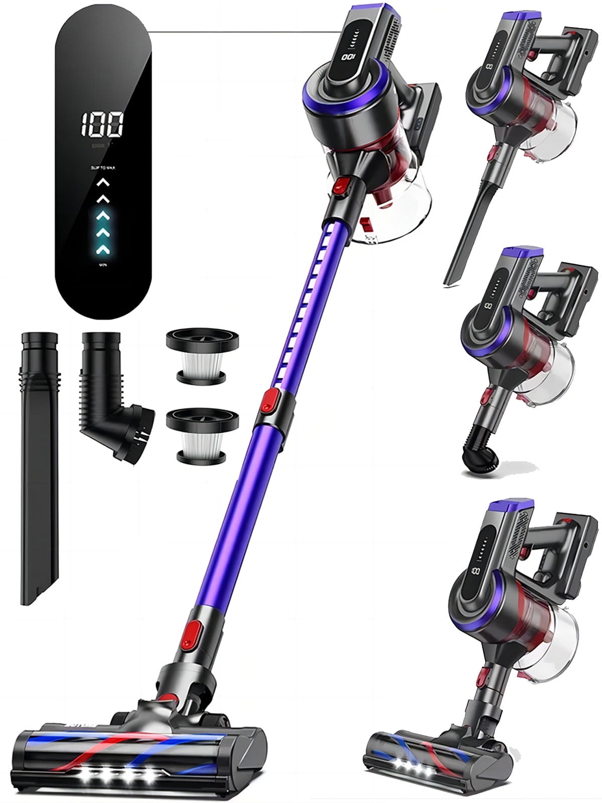 Buture Cordless Stick Vacuum Cleaner, 55mins 450W 38Kpa with Buture Cordless Stick Vacuum Cleaner, 55mins 450W 38Kpa with