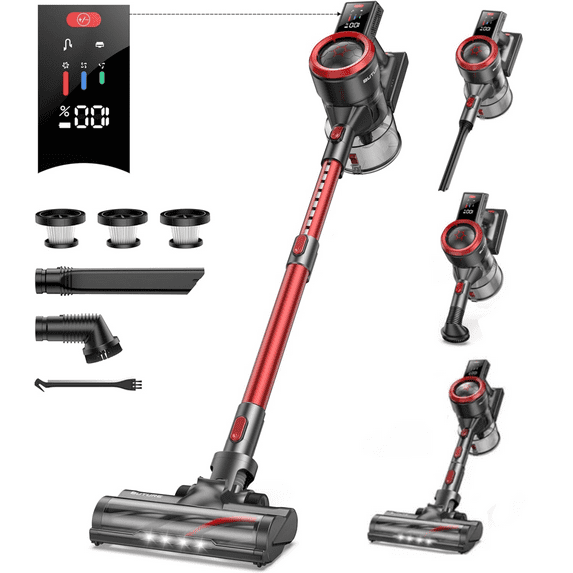 Buture Cordless Vacuum Cleaner 60Mins 40KPA 450W Strong Powerful Suction, Lightweight Stick Vacuum for Home Carpet Wood Floor Pet Hair