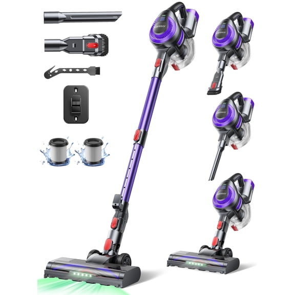 Laresar V10 Lite Cordless Stick Vacuum Cleaner Lightweight for Home Pet Hair Carpet Hard Floor