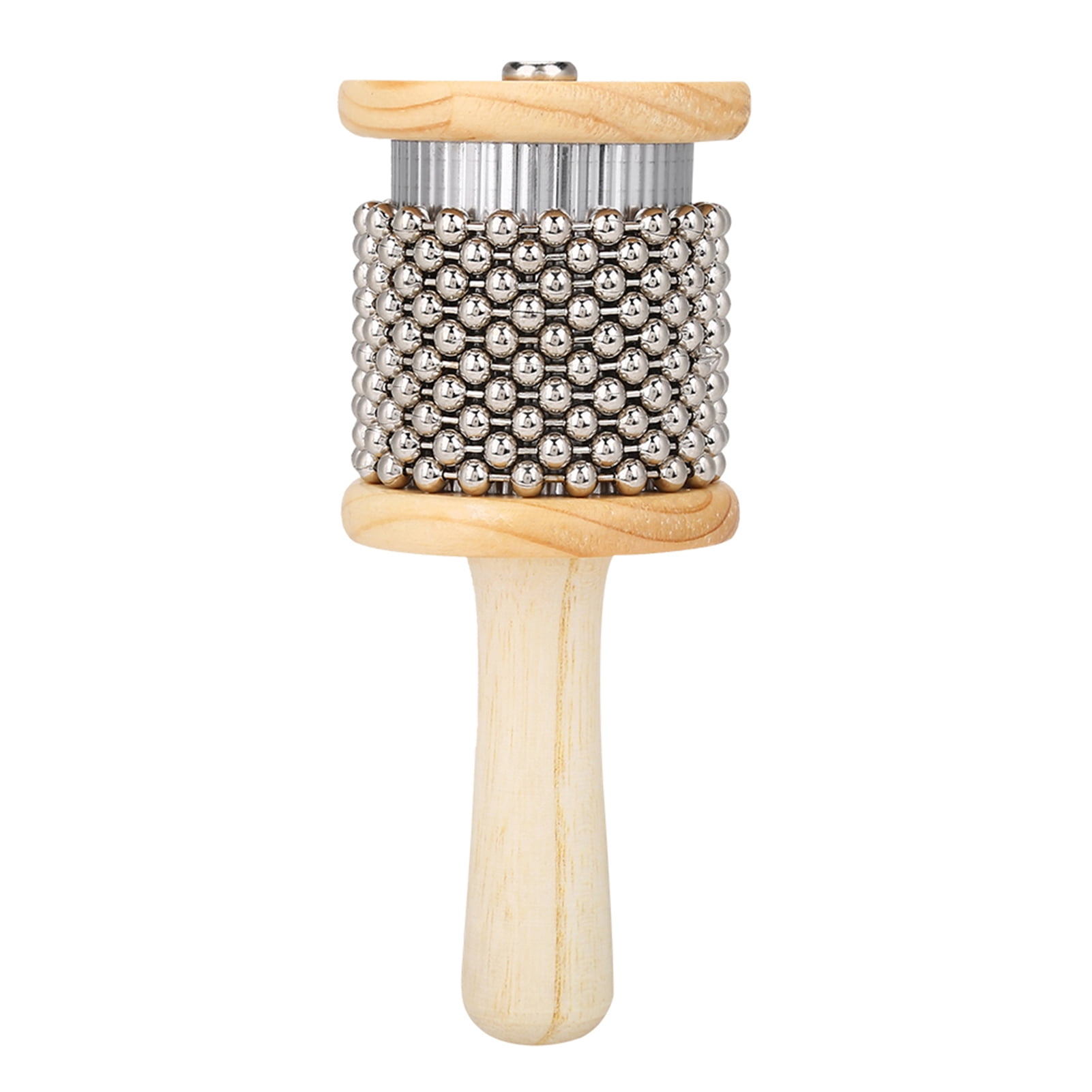 Shaker Cabasa En Bois Juliyeh - Instrument Percussion Main - Taille S - Argenté - Pour Musique Ou Loisir