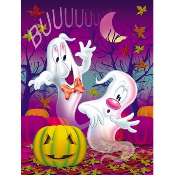 Buuu Ghosts Halloween Flag Canvas House Size