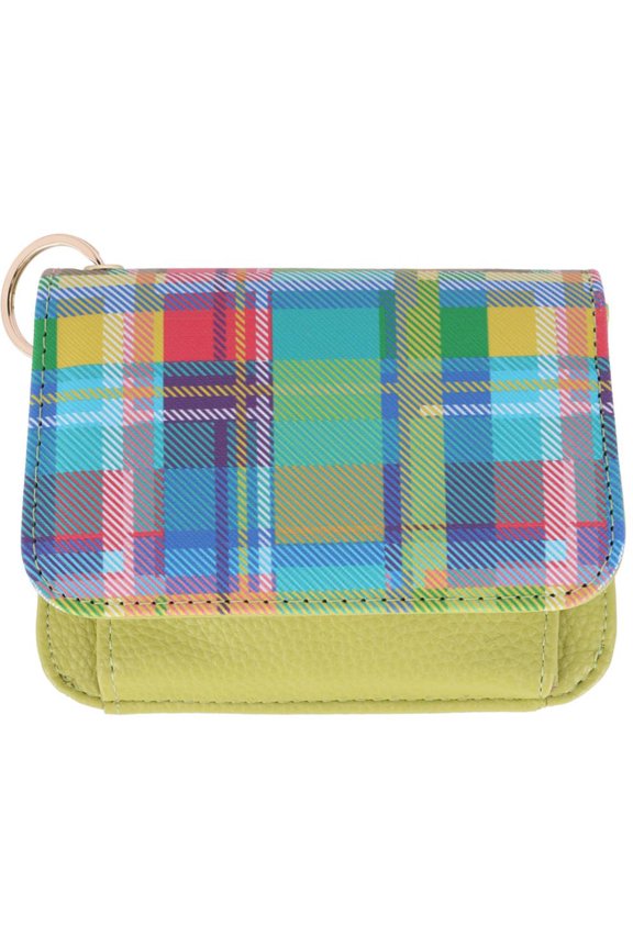 Madras Vega Leather Mini Flap Card Case (Women)