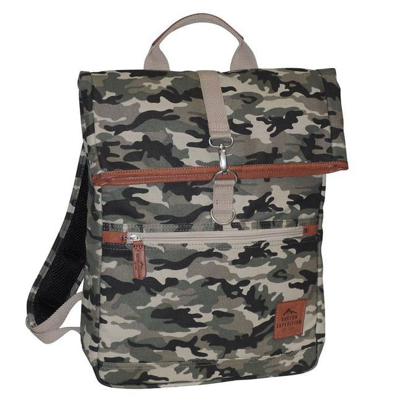 Buxton Men's Expedition II Huntington Gear Fold-Over Canvas Backpack CAMO - image 1 of 2