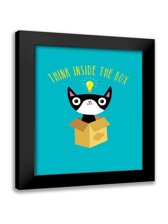 Buxton, Michael 12x14 Black Modern Framed Museum Art Print Titled - Think Outside The Box