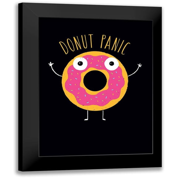Buxton, Michael 15x18 Black Modern Framed Museum Art Print Titled - Donut Panic