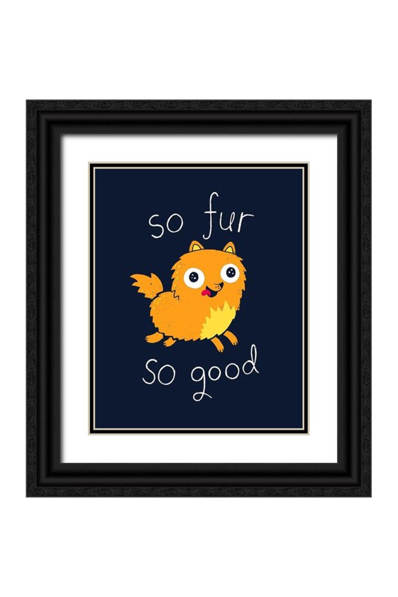 Buxton, Michael 26x32 Black Ornate Wood Framed with Double Matting Museum Art Print Titled - So Fur So Good