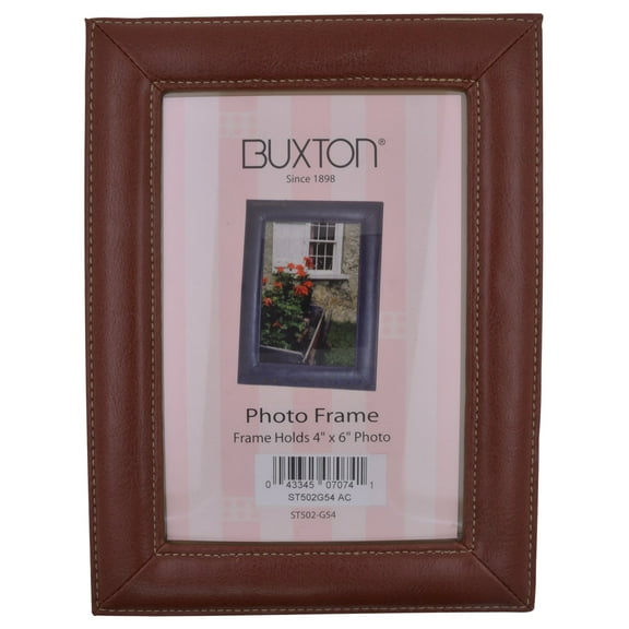 Buxton Photo Picture Frame Black Brown
