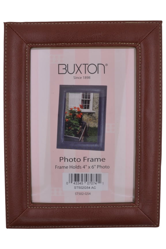 Buxton Photo Picture Frame Black Brown