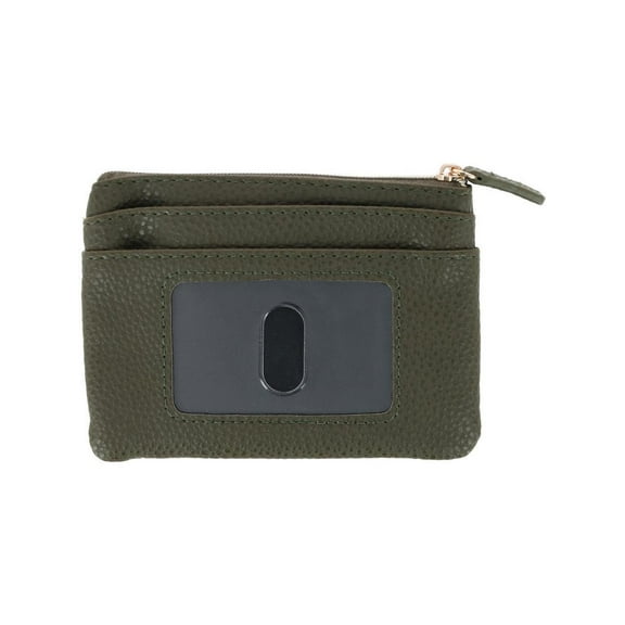 Buxton Solid Color Vegan Leather Large ID Coin Case (Women)